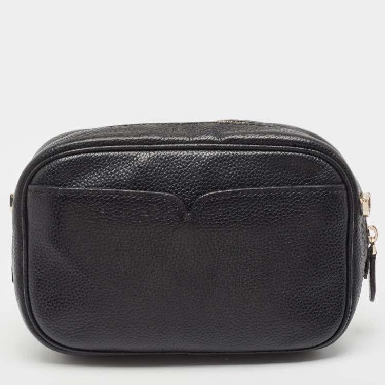 Pre Owned Kate Spade Black Leather Camera Crossbody Bag