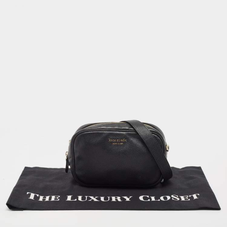 Pre Owned Kate Spade Black Leather Camera Crossbody Bag