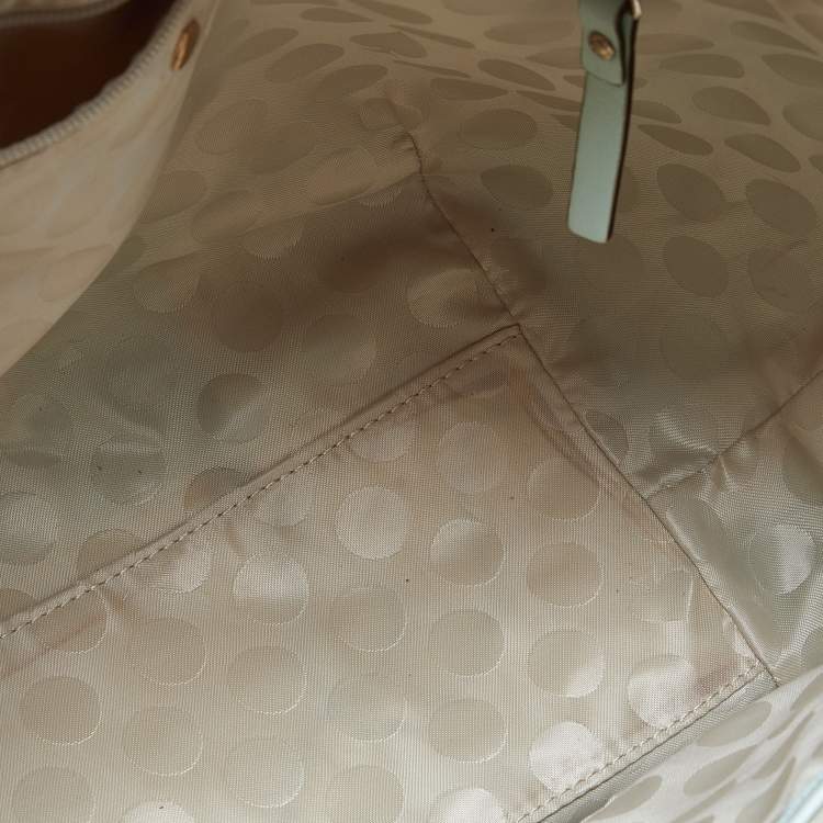 Pre Owned Kate Spade Mint Green Scalloped Leather Satchel