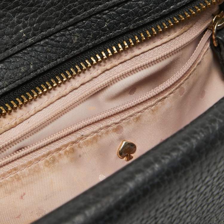 Pre Owned Kate Spade Black Leather Mini Daniels Drive Abigail Satchel 