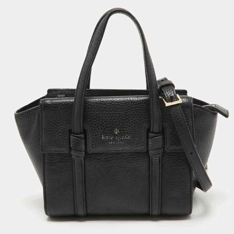 Kate Spade Black Leather Mini Daniels Drive Abigail Satchel Kate Spade |  The Luxury Closet