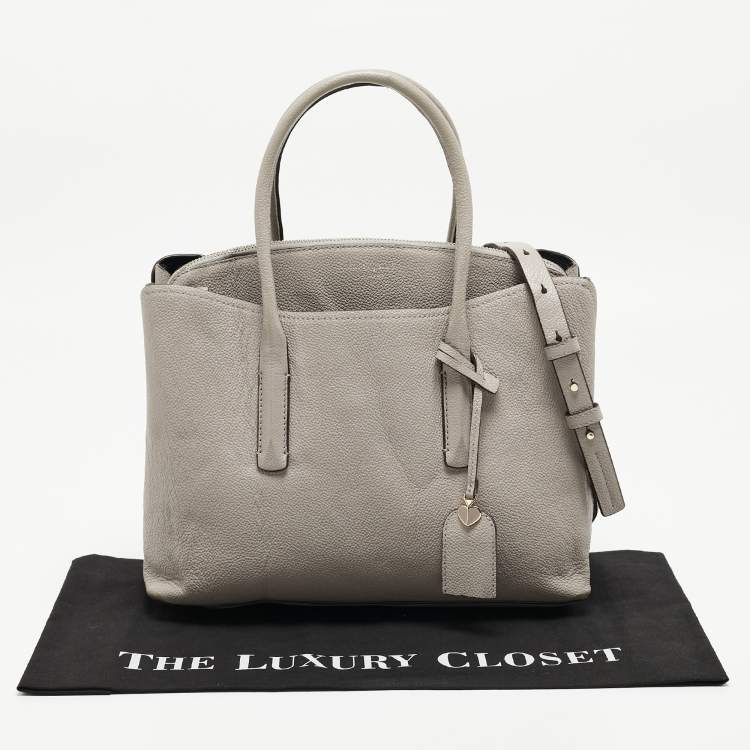 Pre Owned Kate Spade Grey Leather Large Margaux Satchel