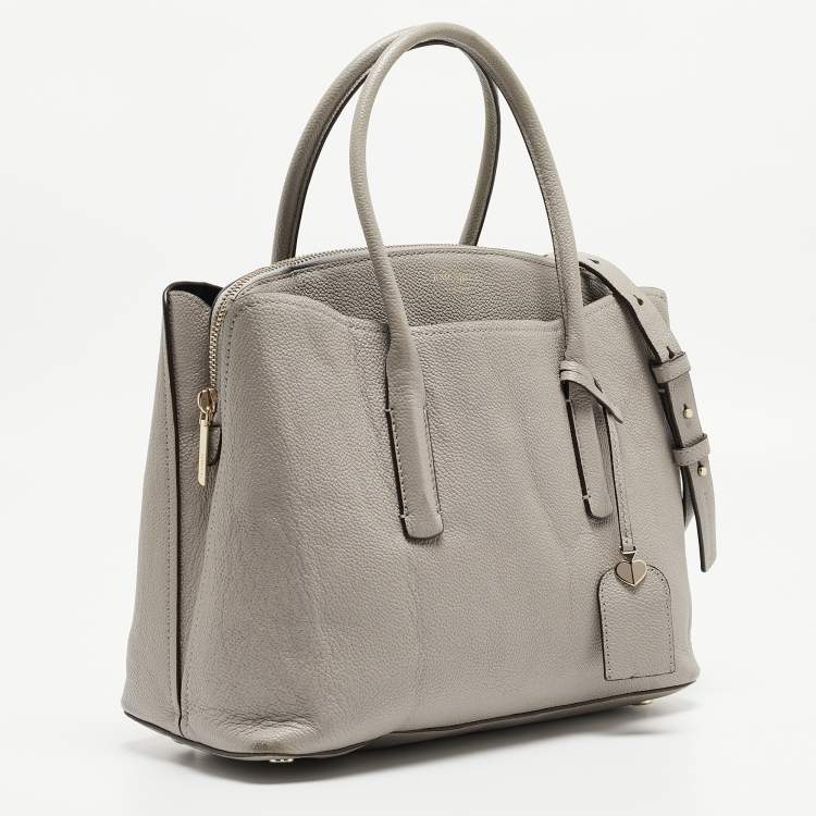 Pre Owned Kate Spade Grey Leather Large Margaux Satchel