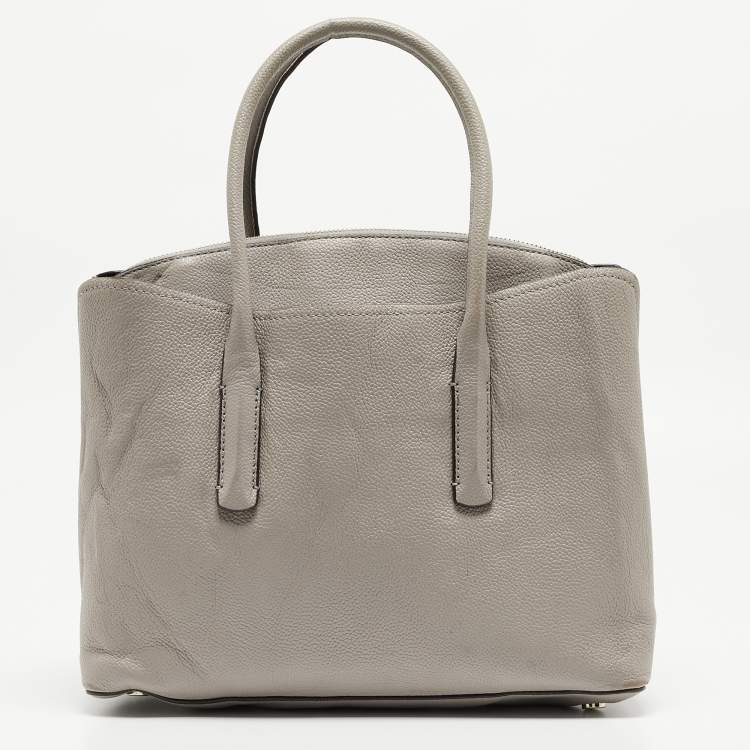 Pre Owned Kate Spade Grey Leather Large Margaux Satchel