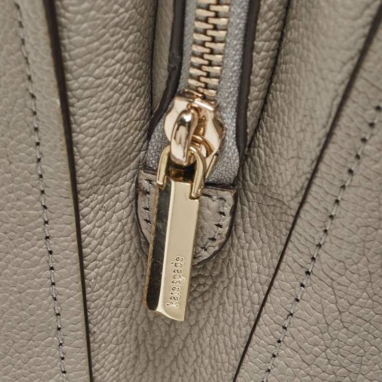Pre Owned Kate Spade Grey Leather Large Margaux Satchel