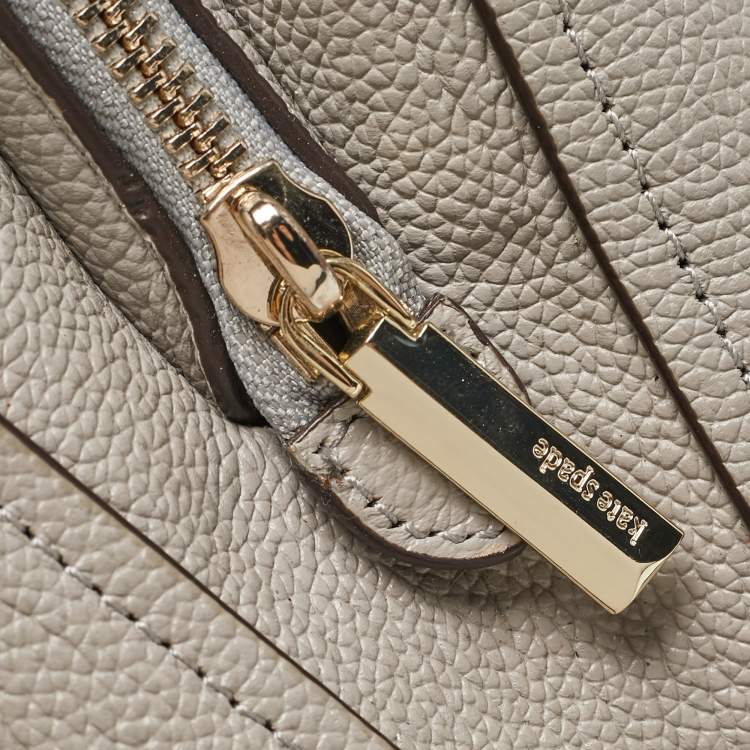Pre Owned Kate Spade Grey Leather Large Margaux Satchel