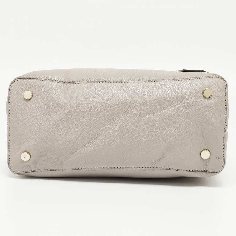 Pre Owned Kate Spade Grey Leather Large Margaux Satchel