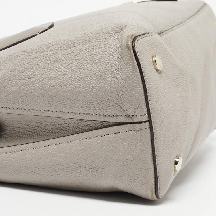 Pre Owned Kate Spade Grey Leather Large Margaux Satchel