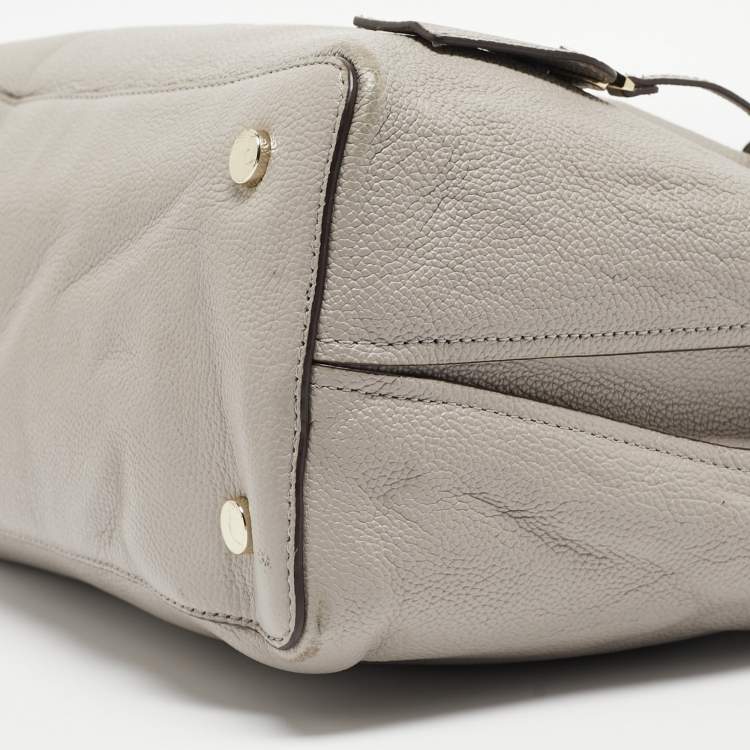 Pre Owned Kate Spade Grey Leather Large Margaux Satchel