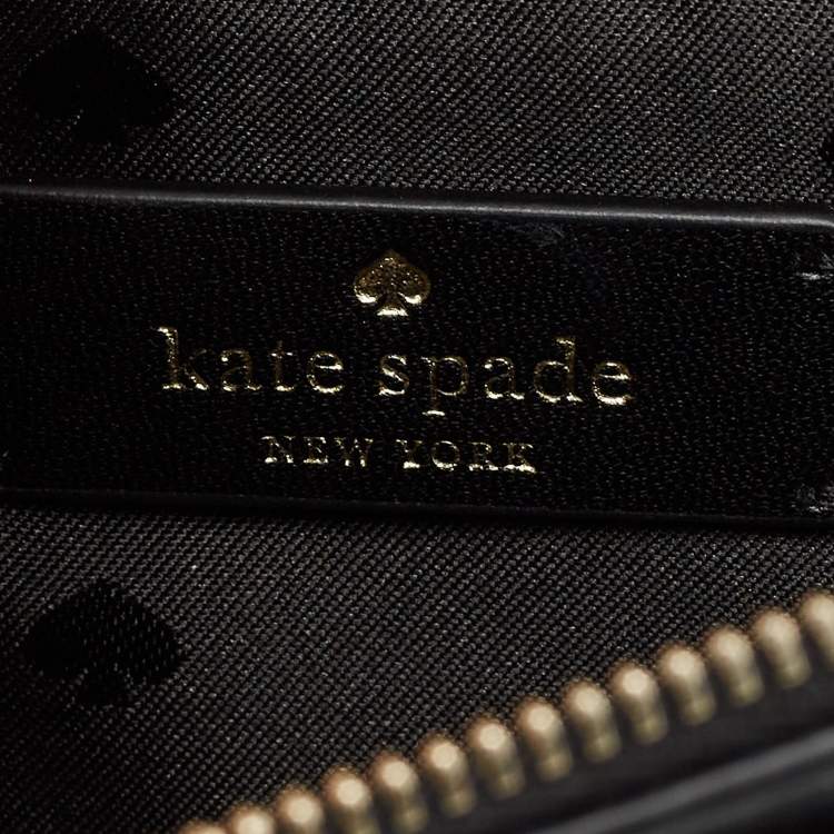 Pre Owned Kate Spade Black/Beige Leopard Print Leather Remi Flap Chain Crossbody Bag