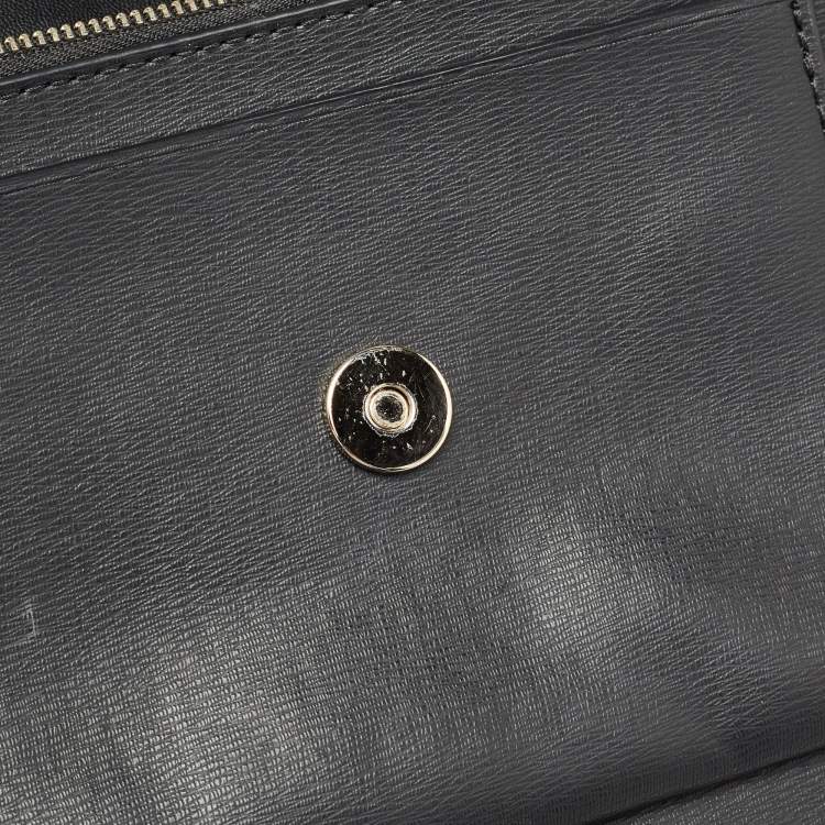 Pre Owned Kate Spade Black/Beige Leopard Print Leather Remi Flap Chain Crossbody Bag