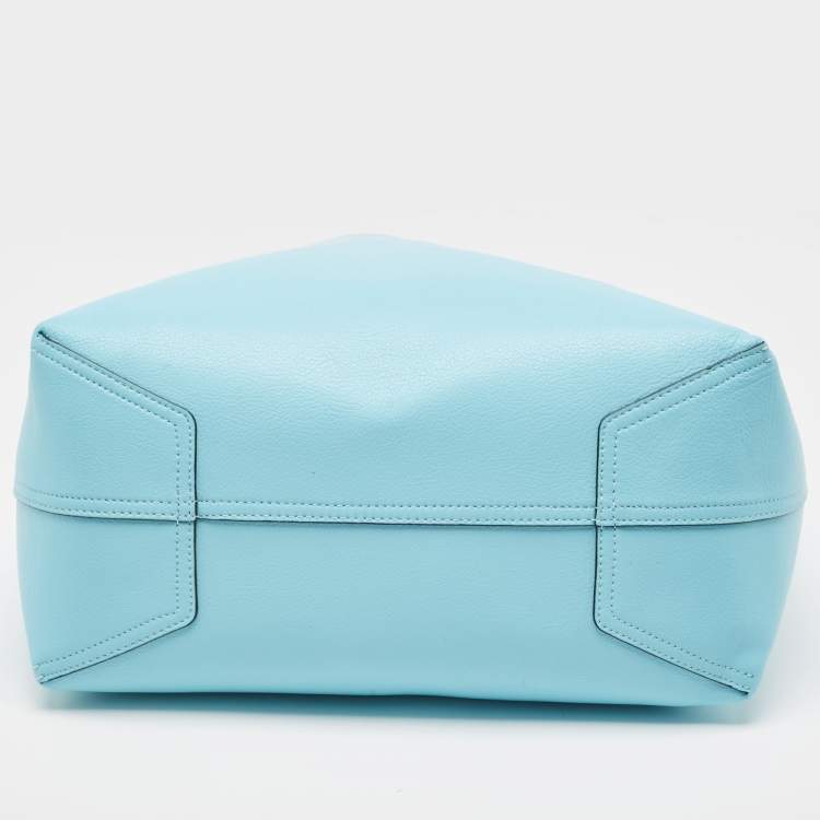 Pre Owned Kate Spade Two Tone Blue Leather Ava Reversible Tote