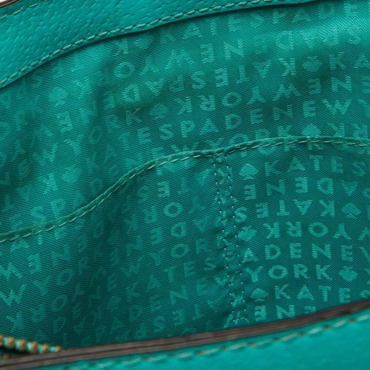 Pre Owned Kate Spade Green Leather Tote