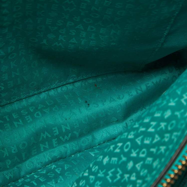 Pre Owned Kate Spade Green Leather Tote
