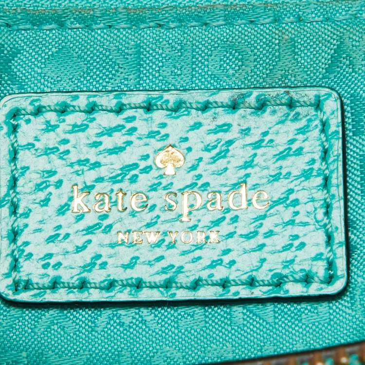 Pre Owned Kate Spade Green Leather Tote
