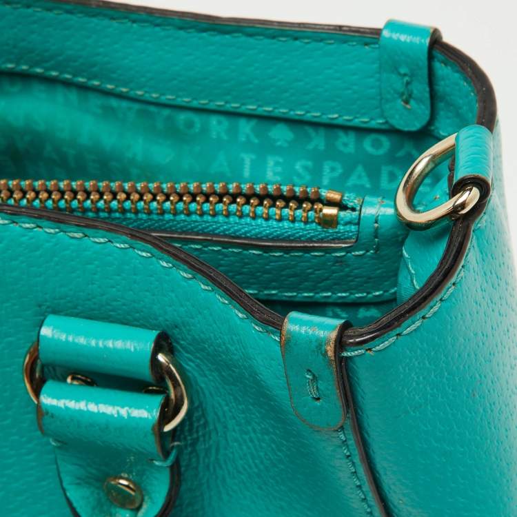 Pre Owned Kate Spade Green Leather Tote