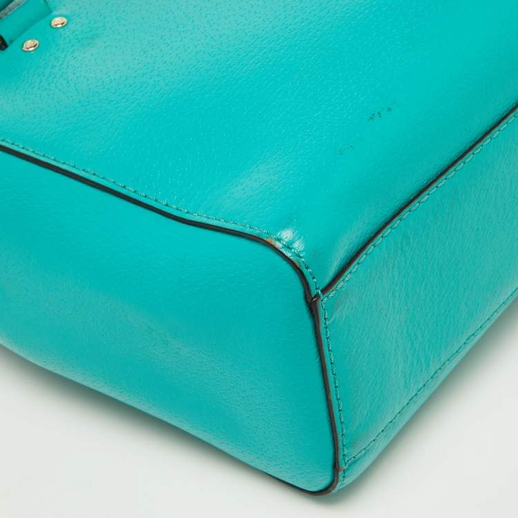 Pre Owned Kate Spade Green Leather Tote