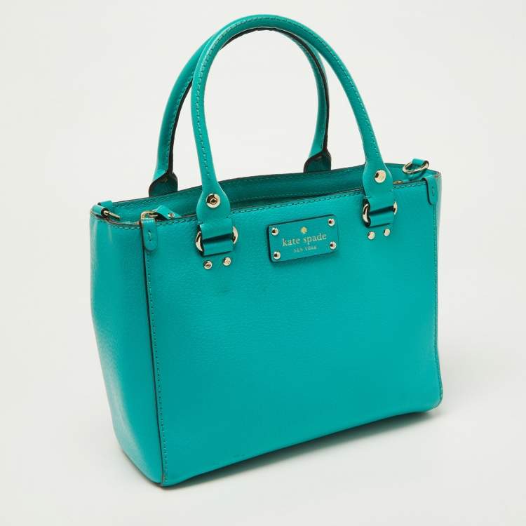 Pre Owned Kate Spade Green Leather Tote