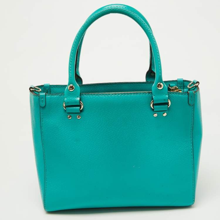 Pre Owned Kate Spade Green Leather Tote