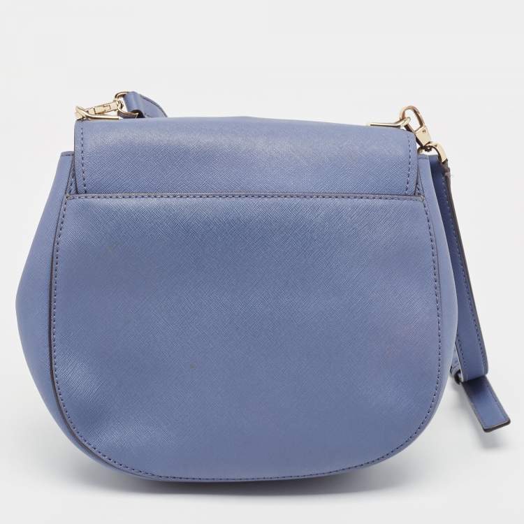 Pre Owned Kate Spade Blue Leather Cameron Street Byrdie Crossbody Bag