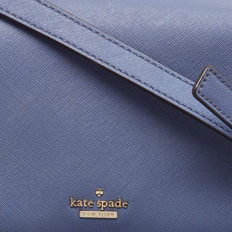 Pre Owned Kate Spade Blue Leather Cameron Street Byrdie Crossbody Bag