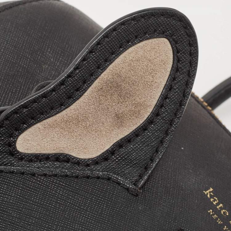 مملوكة مسبقًا Kate Spade Black Leather French Bulldog Satchel