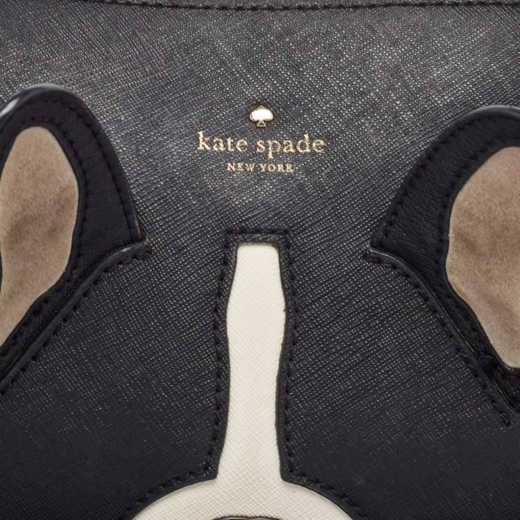 مملوكة مسبقًا Kate Spade Black Leather French Bulldog Satchel
