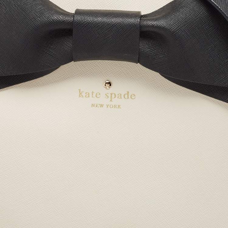 مملوكة مسبقًا Kate Spade Black/White Leather Bow Tote