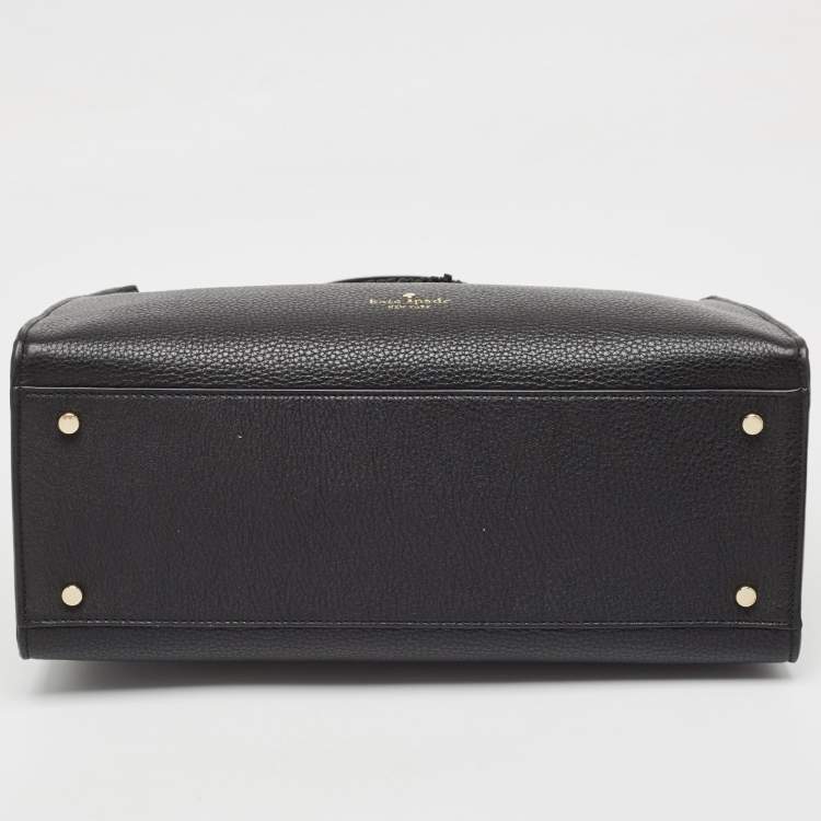 Pre Owned Kate Spade Black Leather New York Hayes Street Tote