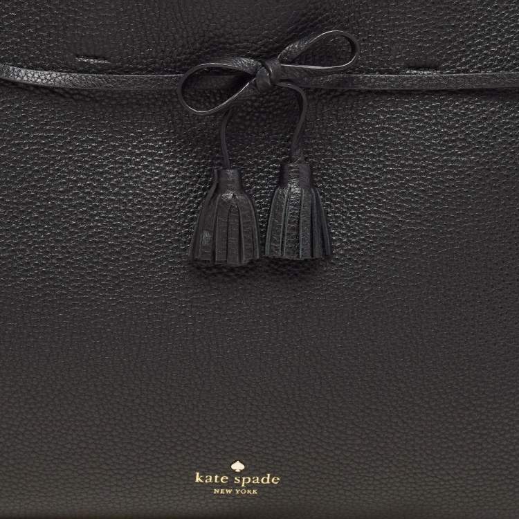 Pre Owned Kate Spade Black Leather New York Hayes Street Tote