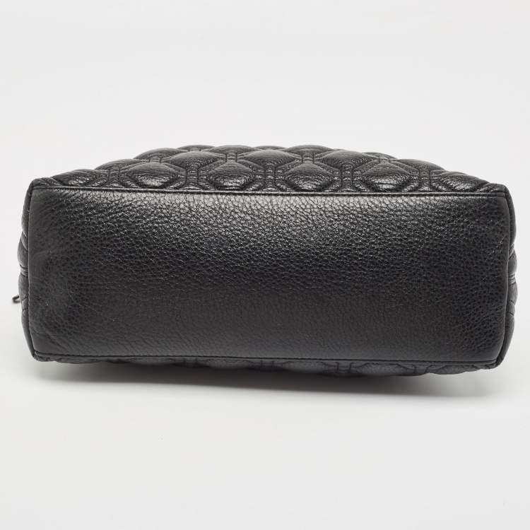 Pre Owned Kate Spade Black Quilted Shimmer Leather Astor Court Grace Bag