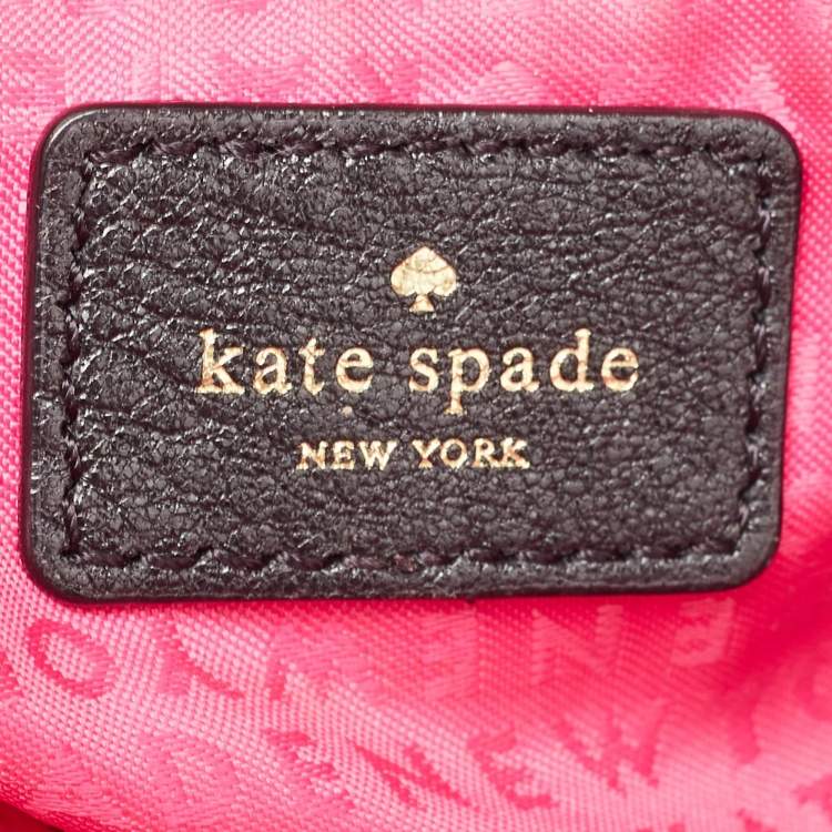 Pre Owned Kate Spade Black Quilted Shimmer Leather Astor Court Grace Bag