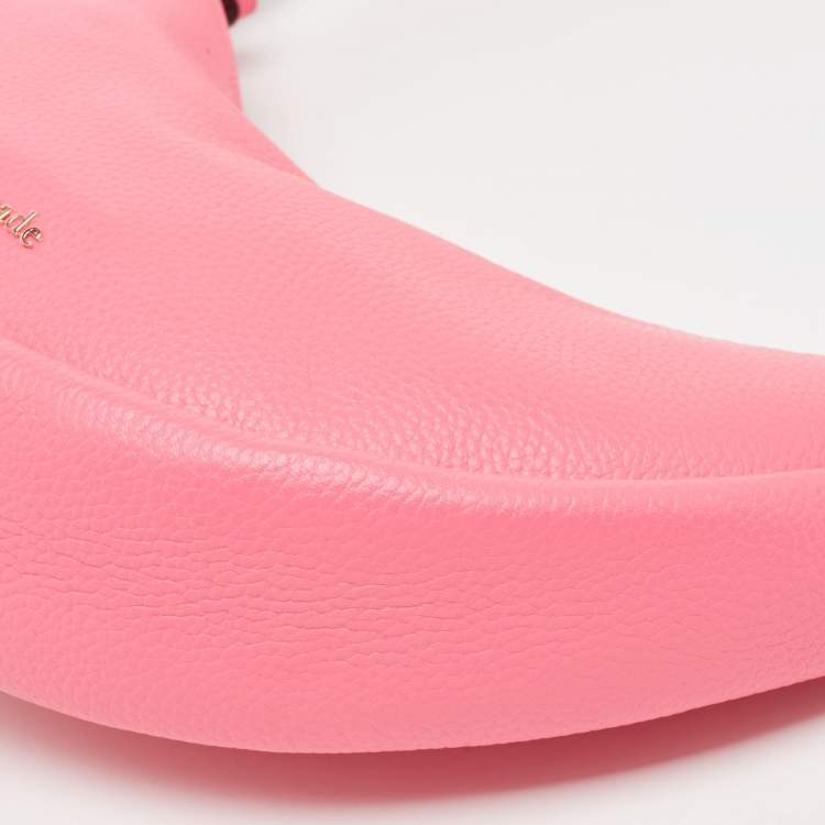 Pre Owned Kate Spade Pink Leather Small Smile Hobo