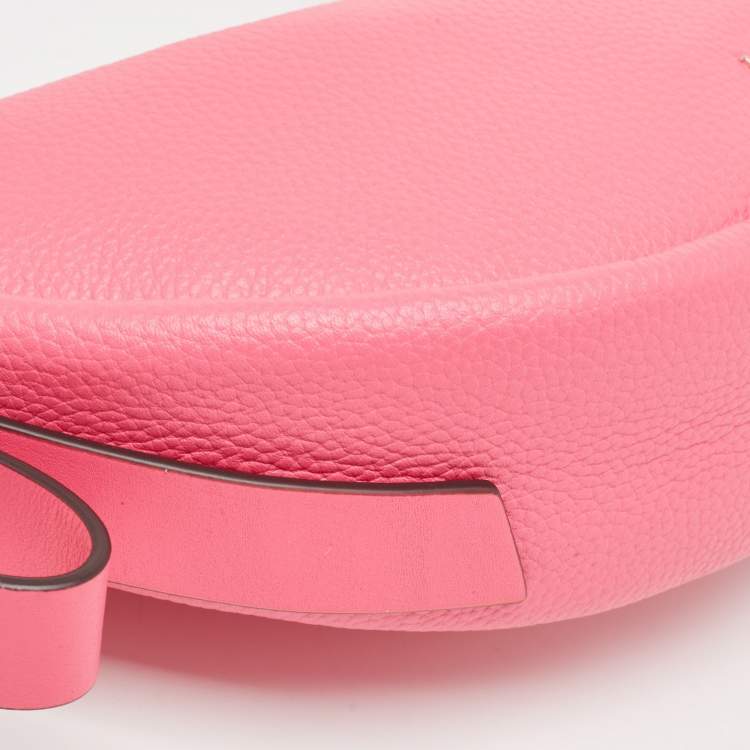 Pre Owned Kate Spade Pink Leather Small Smile Hobo