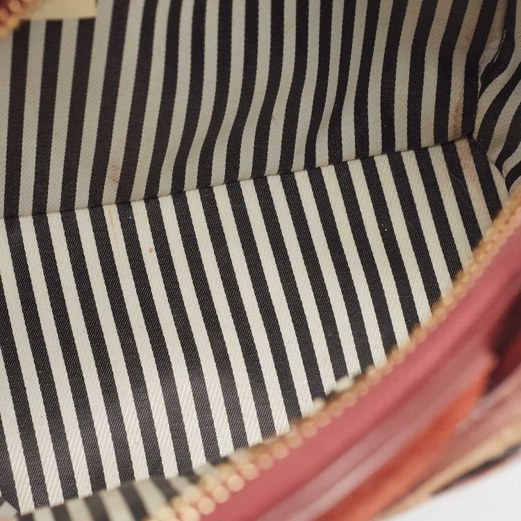 Pre Owned Kate Spade Burgundy Leather So Foxy Fox Convertible Backpack