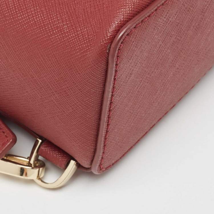 Pre Owned Kate Spade Burgundy Leather So Foxy Fox Convertible Backpack