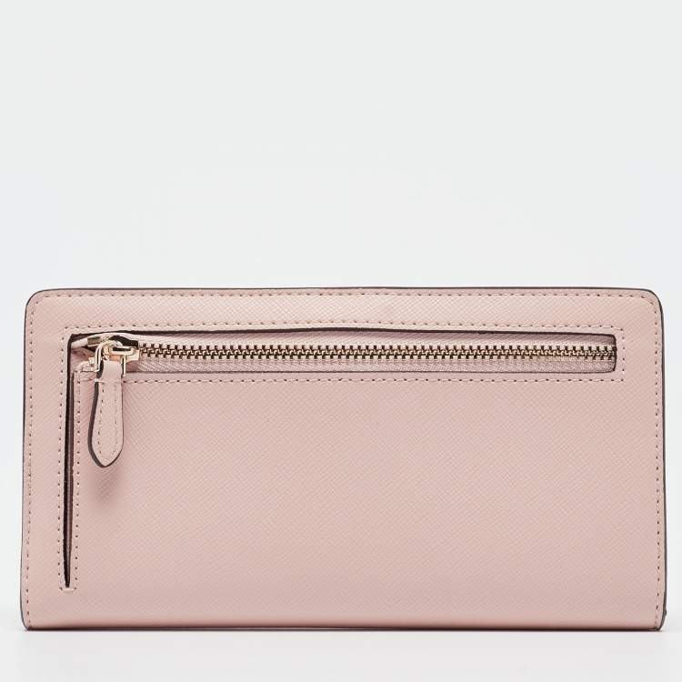 Pre Owned Kate Spade Pink Leather Bifold Wallet 
