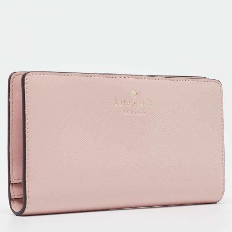 Pre Owned Kate Spade Pink Leather Bifold Wallet 