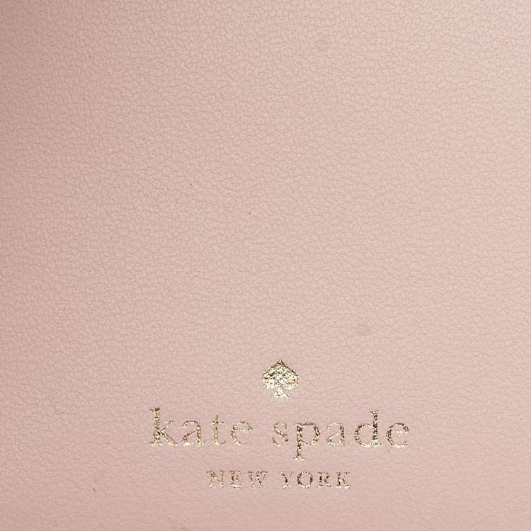 Pre Owned Kate Spade Pink Leather Bifold Wallet 