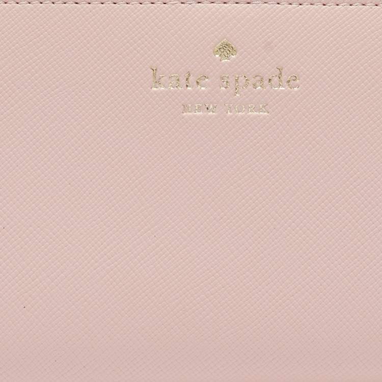 Pre Owned Kate Spade Pink Leather Bifold Wallet 