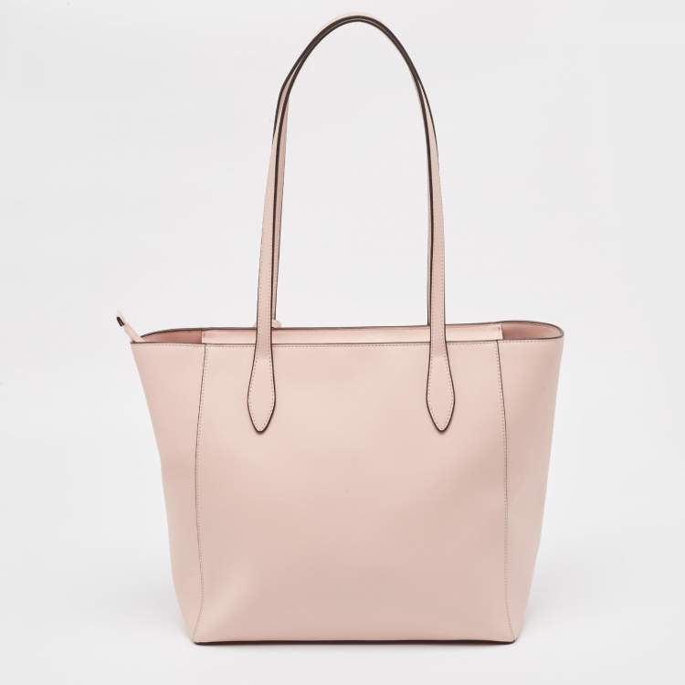 Pre Owned Kate Spade Light Pink Leather Large Dana Tote