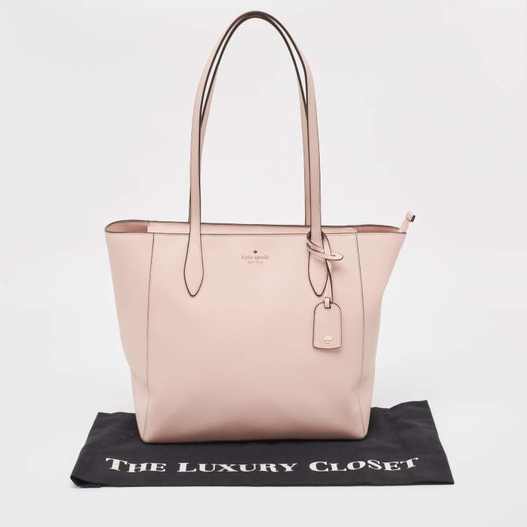 Pre Owned Kate Spade Light Pink Leather Large Dana Tote