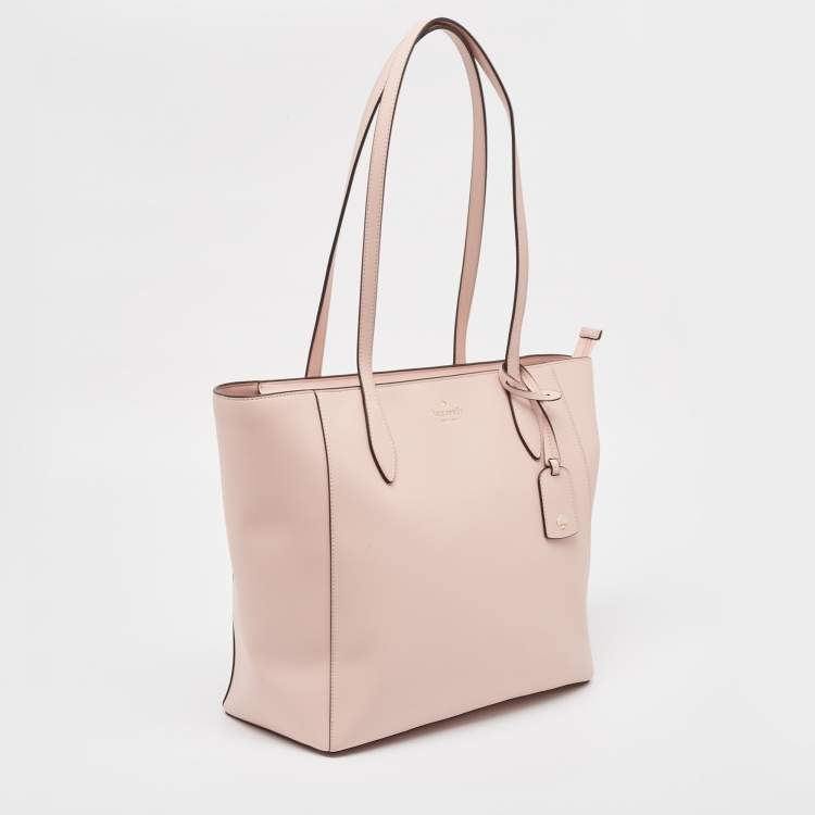 Pre Owned Kate Spade Light Pink Leather Large Dana Tote