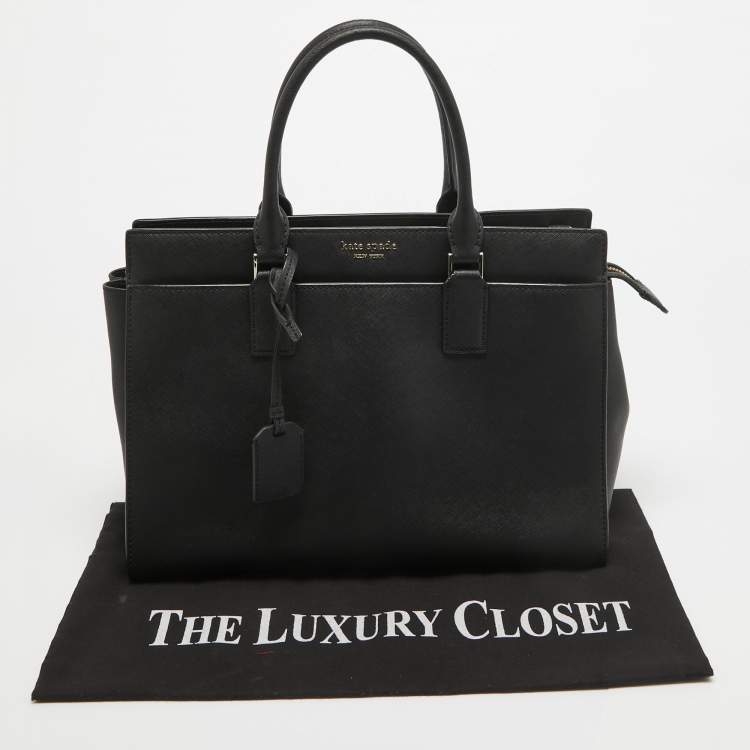 Pre Owned Kate Spade Black Leather New York Cameron Street Tote