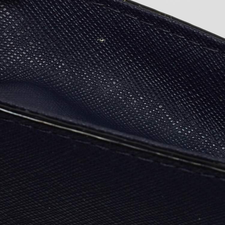 Pre Owned Kate Spade Navy Blue Leather Mini Cameron Street Briley Chain Clutch