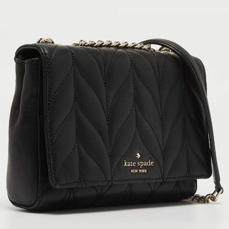 Pre Owned Kate Spade Black Briar Lane Quilted Leather Mini Evelyn Shoulder Bag
