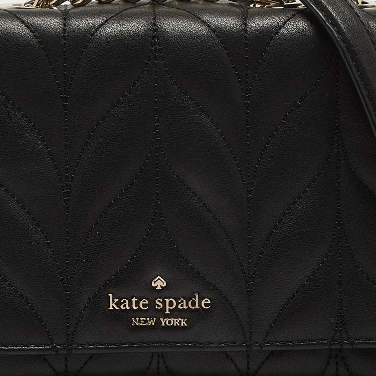 Pre Owned Kate Spade Black Briar Lane Quilted Leather Mini Evelyn Shoulder Bag