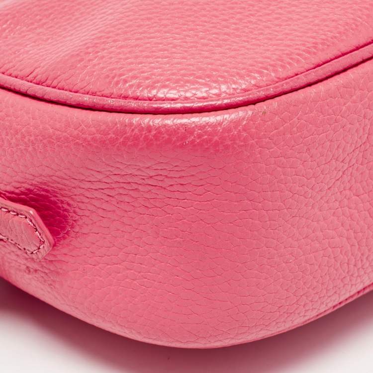 Pre Owned Kate Spade Hot Pink Leather Camera Crossbody Bag