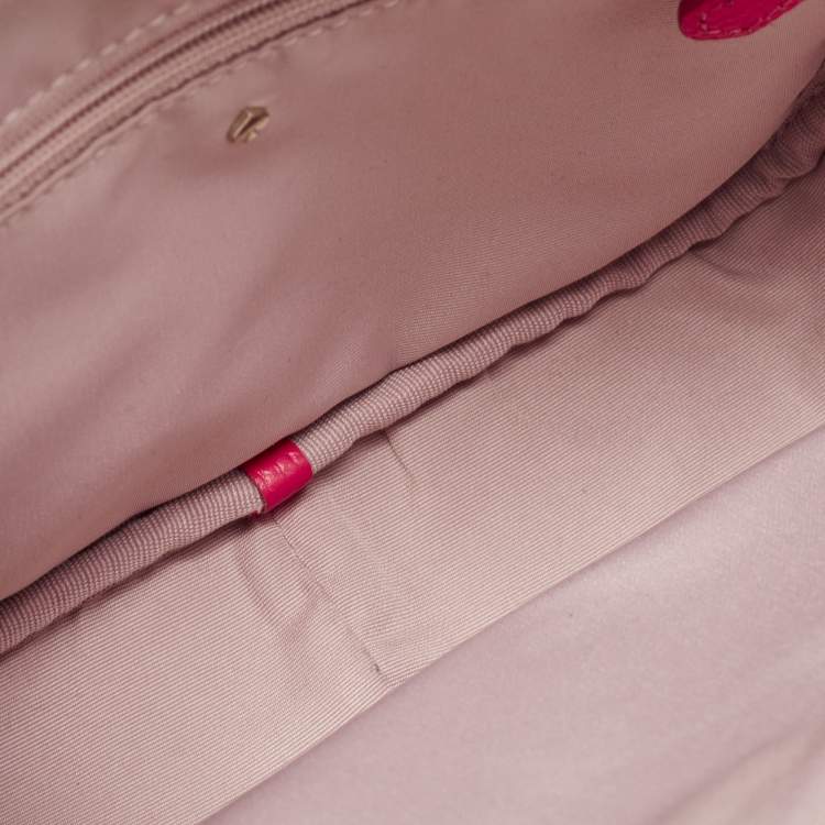 Pre Owned Kate Spade Hot Pink Leather Camera Crossbody Bag