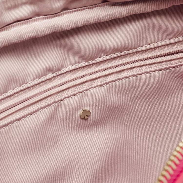 Pre Owned Kate Spade Hot Pink Leather Camera Crossbody Bag